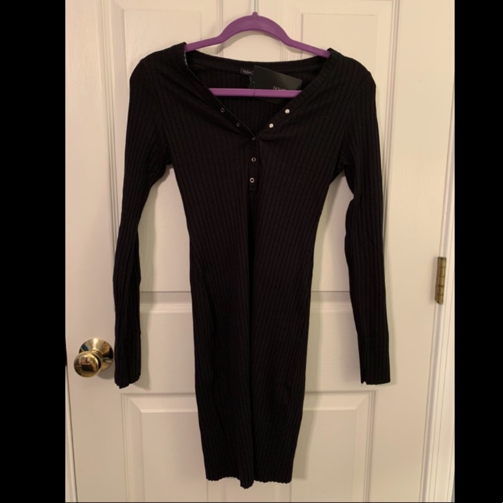 Fashion nova long sleeve ribbed mini dress